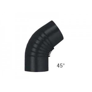 Coude fumée 120 mm noir 45°