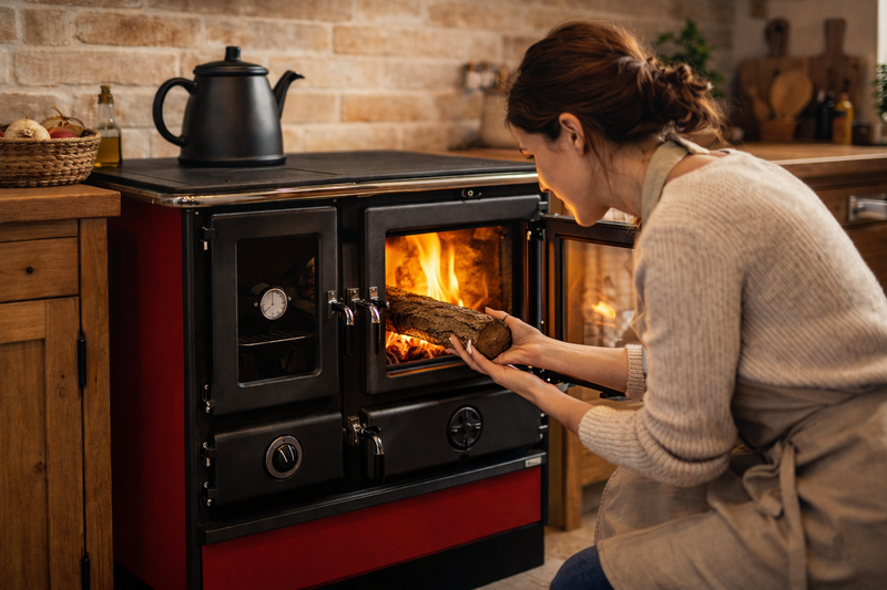 Cuisinière à chauffage central