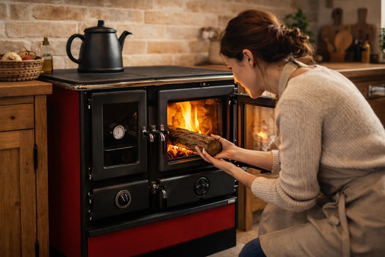 Cuisinière à chauffage central