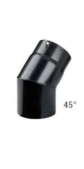 Coude fumée de 130 mm noir 45°
